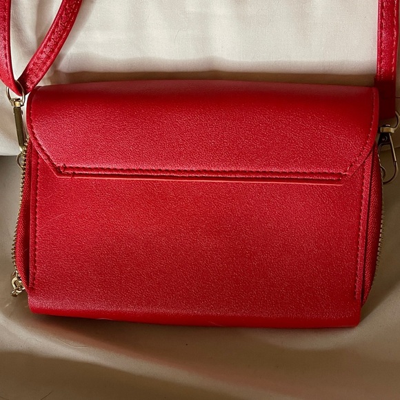 Forever Lovely Red Crossbody /Clutch Bag Roomy Forever Lovely Design for Madley - Picture 3 of 7